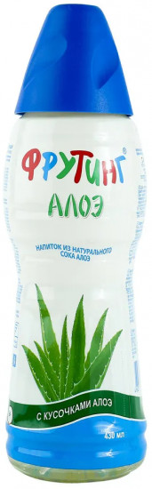 Напиток из натурального сока алоэ с кусочками алоэ