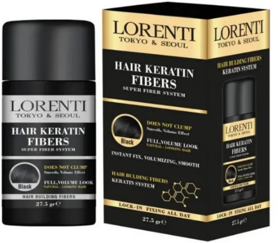 Пудра для укладки волос «Keratin Fibers Black»