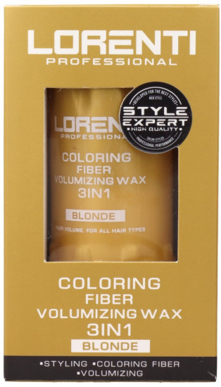Пудра-воск для укладки волос 3 в 1 «Coloring Fiber Volumizing Wax 3 In 1 Blonde»