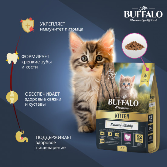 Корм сухой для котят с индейкой