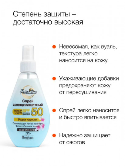 Спрей солнцезащитный SPF 50 «Peach blossom»