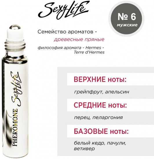 Духи масляные с феромонами «№ 06 Terre d’Hermes»