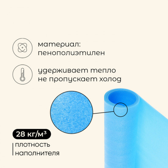 Коврик туристический двухслойный, 180 см