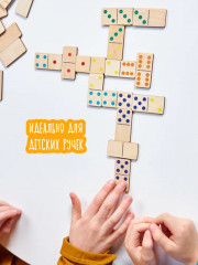 Домино детское деревянное «Цветное» - Фото 4