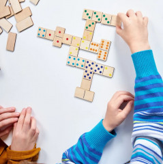 Домино детское деревянное «Цветное» - Фото 5