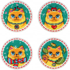 Набор для вышивания на фетре «Коты» - Фото 1