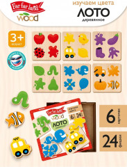 Лото развивающее деревянное «Изучаем цвета» - Фото 1