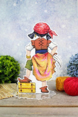 Набор для вышивания на пластиковой канве «Маленькая разбойница» - Фото 5