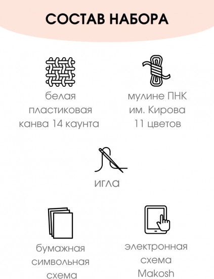 Набор для вышивания на пластиковой канве «Загадай желание»