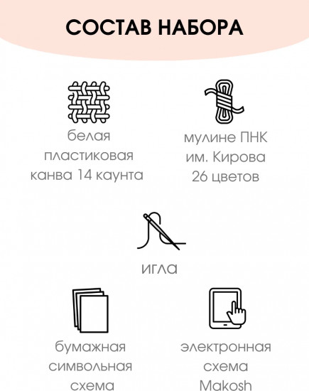Набор для вышивания на пластиковой канве «Вкус лета»