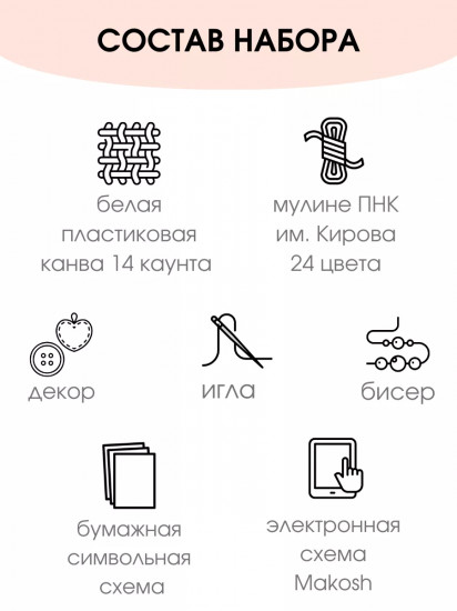 Набор для вышивания на пластиковой канве «Финка»