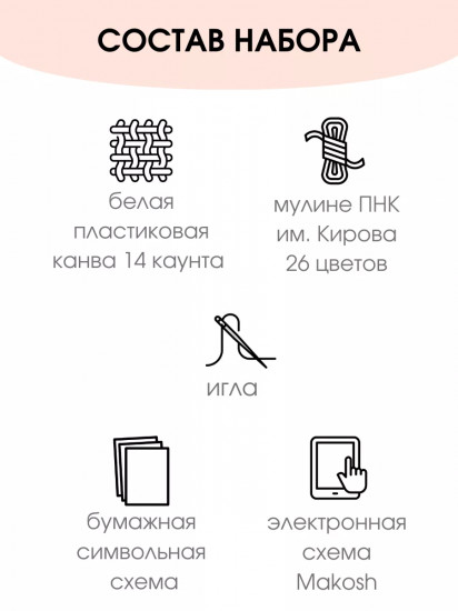 Набор для вышивания на пластиковой канве «Невышивун»