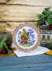 Набор для вышивания на деревянной основе «Болотный дом» - Фото 1