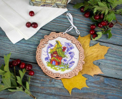 Набор для вышивания на деревянной основе «Болотный дом» - Фото 2