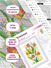 Набор для вышивания «Сияние весны. Нарциссы» - Фото 2