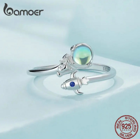 Кольцо из серебра «Космонавт»