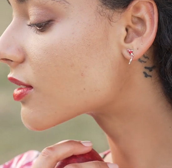 Серьги из серера «Карп»
