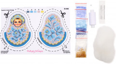 Набор для вышивания бисером «Матрешка гжель» - Фото 1