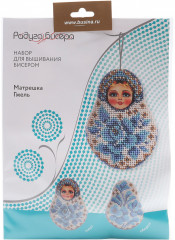 Набор для вышивания бисером «Матрешка гжель» - Фото 2