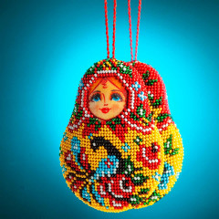 Набор для вышивания бисером «Матрешка Городецкая» - Фото 1