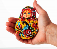 Набор для вышивания бисером «Матрешка Городецкая» - Фото 2