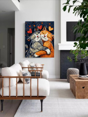 Картина по номерам «Кошачьи объятия» - Фото 2