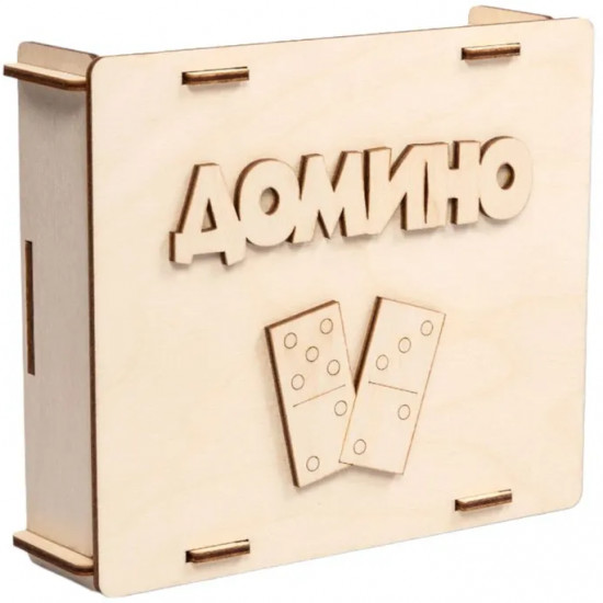 Домино в деревянной коробке