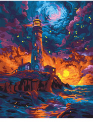 Картина по номерам «Маяк на закате» - Фото 1