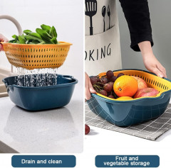 Набор двойных чаш для мытья, хранения и подачи фруктов и овощей - Фото 2
