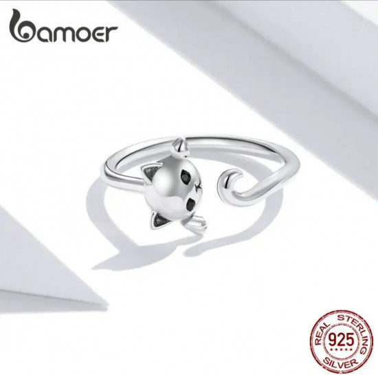 Серебряное кольцо «Кошка»