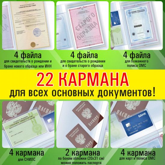 Папка-органайзер семейная для 4 комплектов документов «Journey»