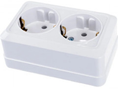 Розетка двойная с заземлением «Bolleto» - Фото 1