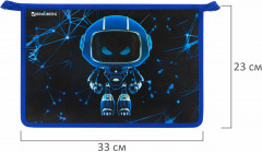 Папка для труда на молнии с органайзером для мальчиков «Evil robot» - Фото 8