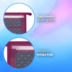 Папка для труда на молнии с органайзером для девочек «Shining heart» - Фото 1