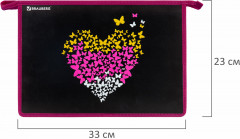 Папка для труда на молнии с органайзером для девочек «Shining heart» - Фото 7