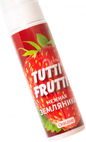 Гель-смазка с земляничным вкусом «Tutti-Frutti»