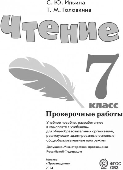 Чтение. 7 класс. Проверочные работы