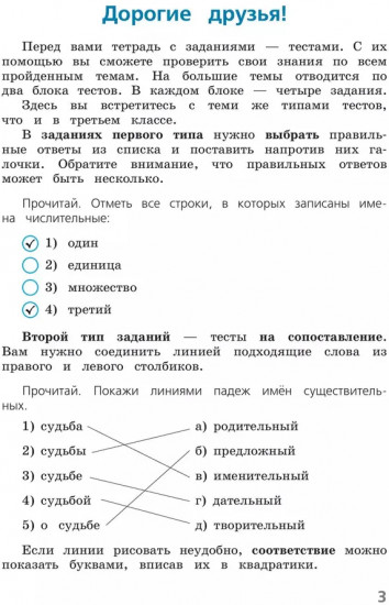 Русский язык. 4 класс. Тесты