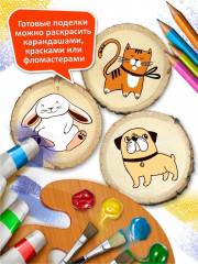 Набор для выжигания по дереву «Зайка, пёсик и киса» - Фото 12