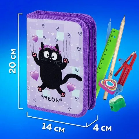 Пенал школьный «Falling cat»