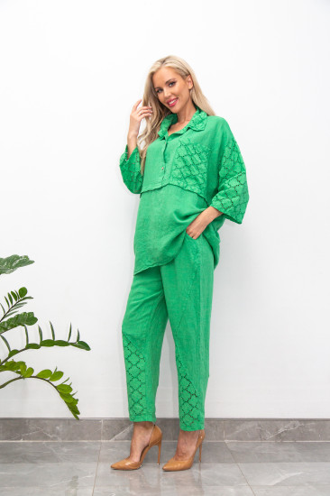 Комплект женский «Lino Traforato Green»