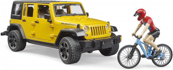 Внедорожник c велосипедистом и фигуркой «Wrangler Rubicon Unlimited»