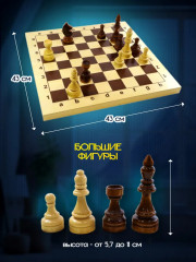 Игра настольная «Шахматы гроссмейстерские» - Фото 1