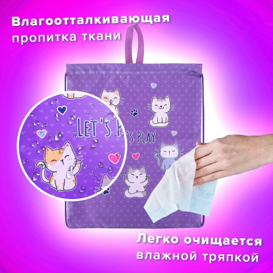 Мешок для обуви с петлей «Playing kittens»