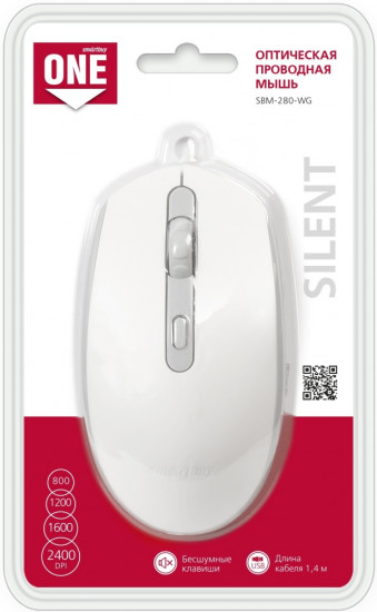 Мышь проводная Smartbuy ONE SBM-280-WG