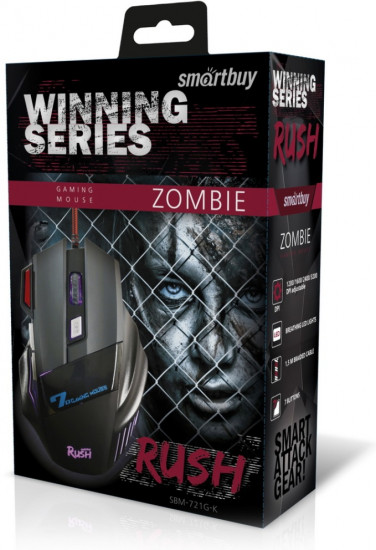 Мышь проводная Smartbuy Rush Zombie SBM-721G-K
