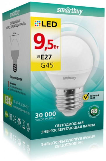 Светодиодная лампа Smartbuy LEDG45 E27
