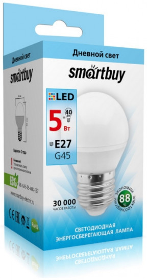 Светодиодная лампа Smartbuy LED G45 E27
