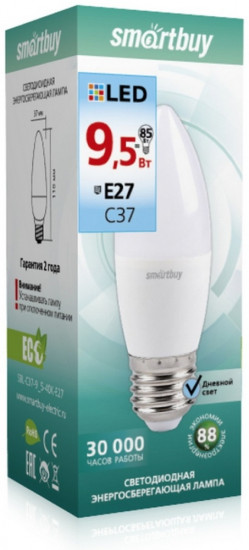 Светодиодная лампа Smartbuy LED C37 E27