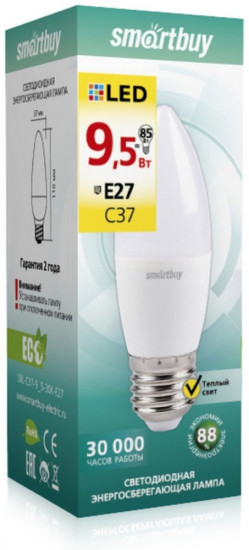 Светодиодная лампа Smartbuy LED C37 E27